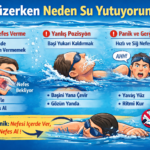 Beylikdüzü Stil Yüzme Spor Kulübü – yüzerken su yutma nedenleri ve doğru nefes tekniği (nefesi suda ver, yana dön nefes al) infografiği