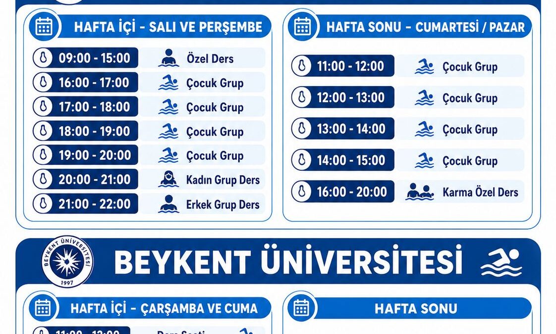 beylikdüzü yüzme kursu saatleri