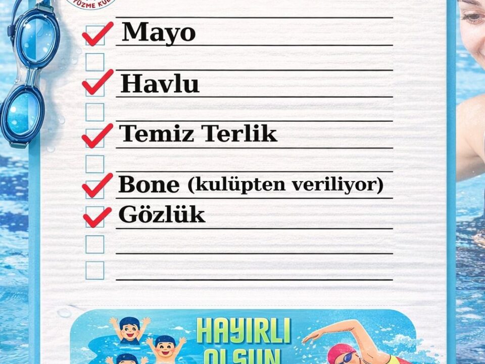 beylikdüzü yüzme havuzu gerekli malzemelr