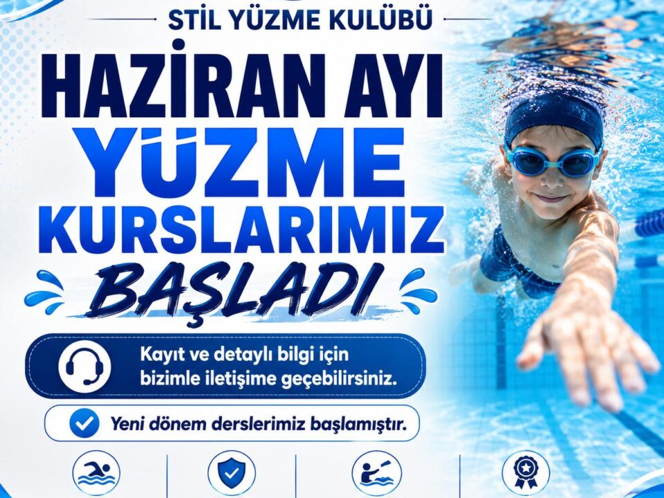 Stil Yüzme Kulübü’nde Haziran ayı yüzme kursu kayıtları başladı. Çocuk ve yetişkin gruplarımız için kontenjan bilgisi ve kayıt detayları hakkında bizimle iletişime geçebilirsiniz.